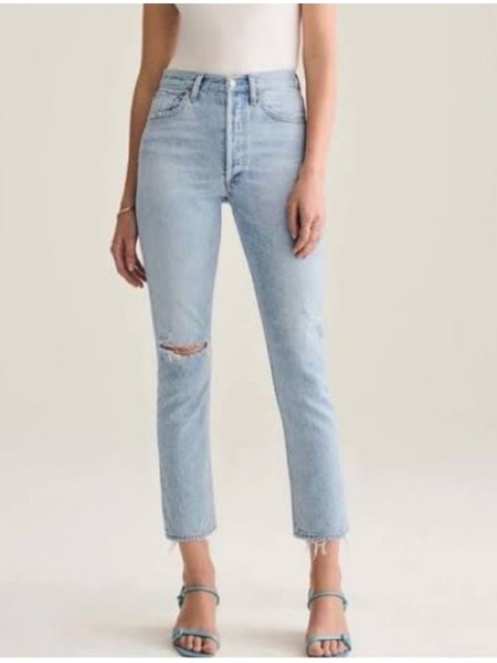 AGOLDE Riley Hi Rise Straight Crop Jean A056B-983 great condition no flaws